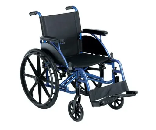 [CA 994 LB] Aluminum Wheelchair -liquid coated frame 8" front solid castor, 24" rear mag wheel